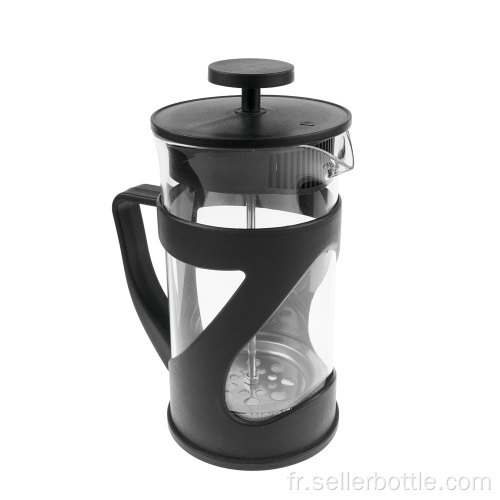 Cafetière à piston en verre à fond en plastique de 600 ml